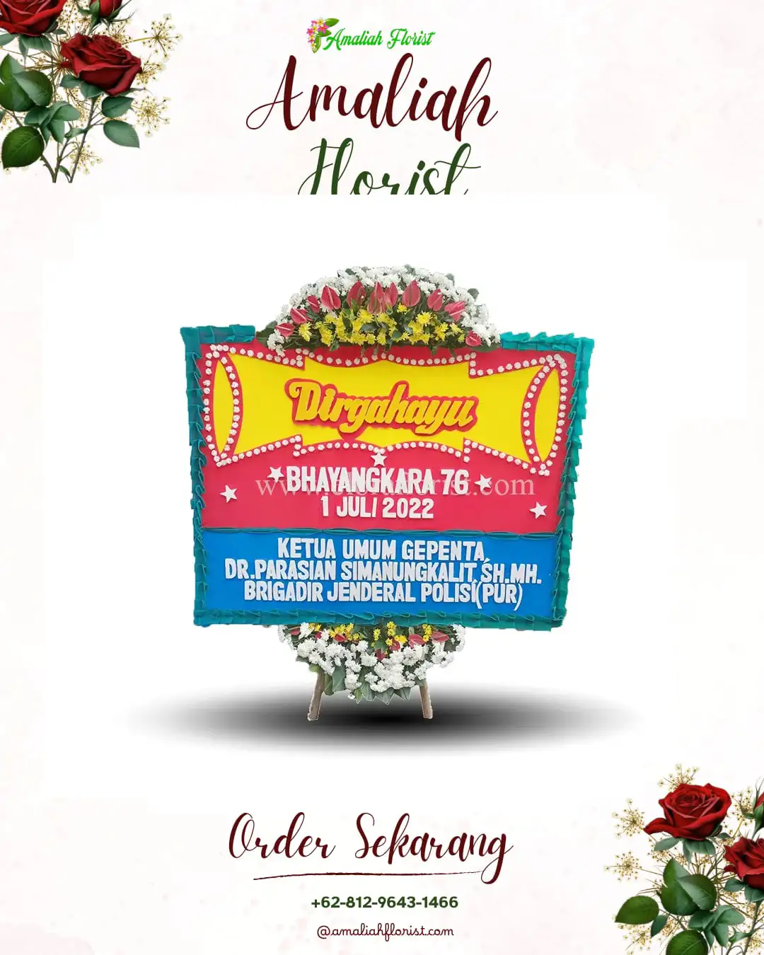 Papan Bunga HUT Ulang Tahun Kebon Sari